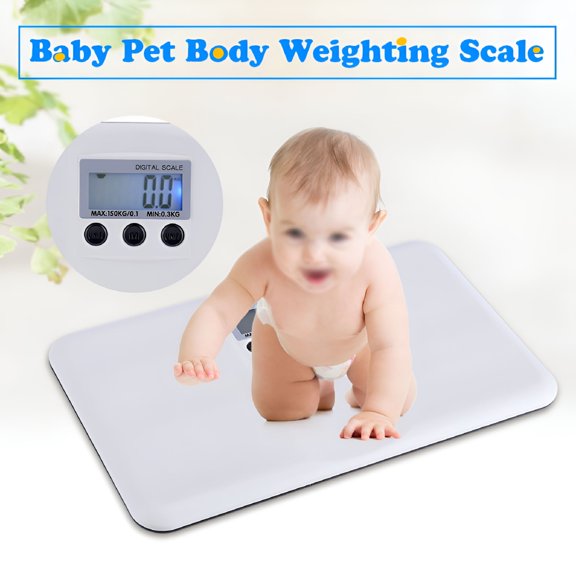 GJX Digital Baby and Toddler Bath Scale, Portable Infant Weight Monitor with LCD Backlight, Tare Function for Pet Weighing, Health Tracking for Newborns
