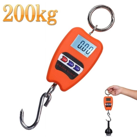 GJX Digital Hanging Scale with Precision Sensor 200 Kg / 441 Lb Hanging Weight Scale for Fish Hunting Fishing Bicycles