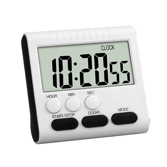 GJX Digital Kitchen Timer Countdown with Loud Alarm Large LCD Display Kitchen Cooking Timer for Baking Sports Games (Black)