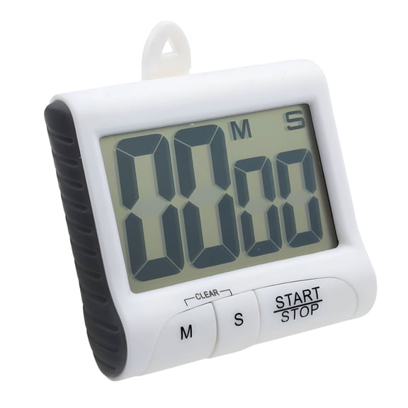 GJX Digital Kitchen Timer with Loud Alarm,Magnetic Back & Clip,Countdown Clock for Cooking Baking BBQ,99 Min 59 Sec Display,Battery Operated,Red Plastic