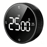 GJX Digital Kitchen Timer,Magnetic Visual Pomodoro Clock with Large Led Display,3 Preset Times 5/15/25 for Cooking Baking Fitness Kitchen Timers for Cooking