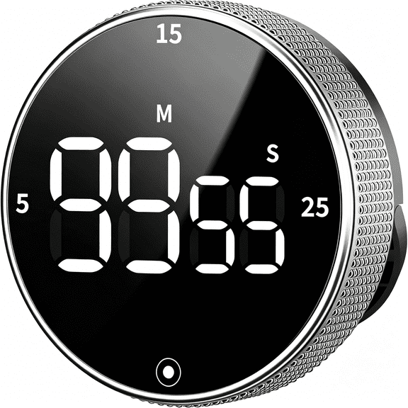 GJX Digital Kitchen Timer with Magnetic - Visual Timer with Large Led Display, Pomodoro Classroom Timers with 3-Preset Times, Volume Adjustable, Countdown & Count Up Timers for Cooking