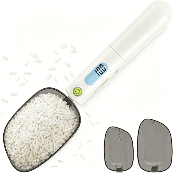 GJX Digital Measuring Spoon Scale Rechargeable - 0.1g High Precision Gram Measuring Spoon with Level Bubble, g/oz/ml Multi-Unit Digital Spoon Scale for Baking Coffee Cooking Pet Food