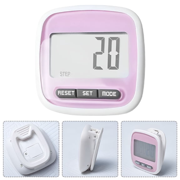 GJX Digital Pedometer For Walking Step Counter with Clip For Elderly Large Screen