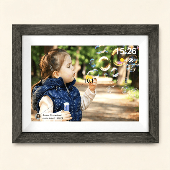 GJX Digital Photo Frame,10.1In Wifi Smart Digital Picture Frame with Hd Ips Touch Screen,Auto-Rotate,Send Pictures from Anywhere Via App,Gifts for Mom