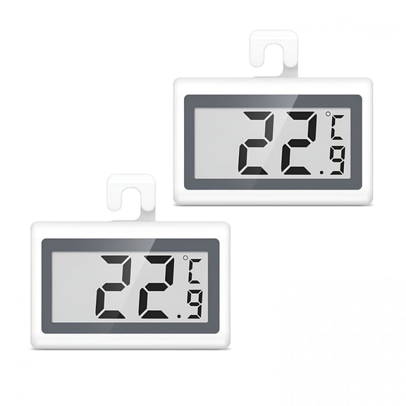 GJX Digital Refrigerator Thermometer,Upgraded Freezer Thermometer,Lcd Display&Magnetic Back for Refrigerator,2 Pack Fridge Thermometer for Home,Kitchen