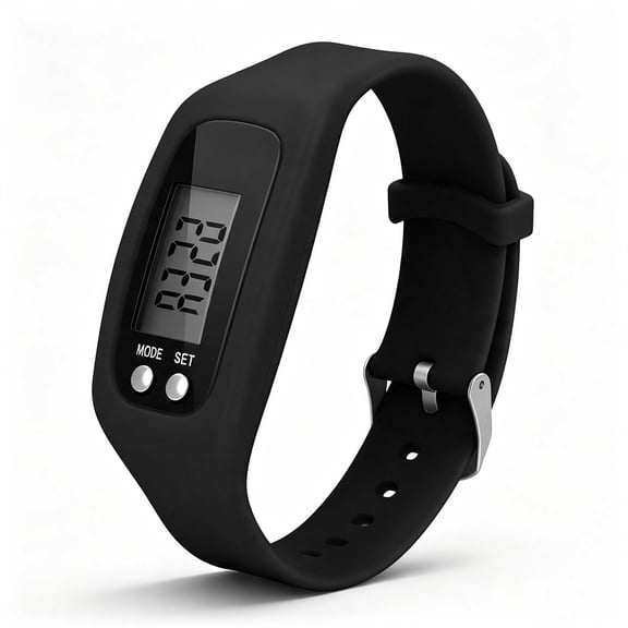 GJX 1PC Fitness Watch, Pedometer Step Tracker, Pedometer for Walking,Black
