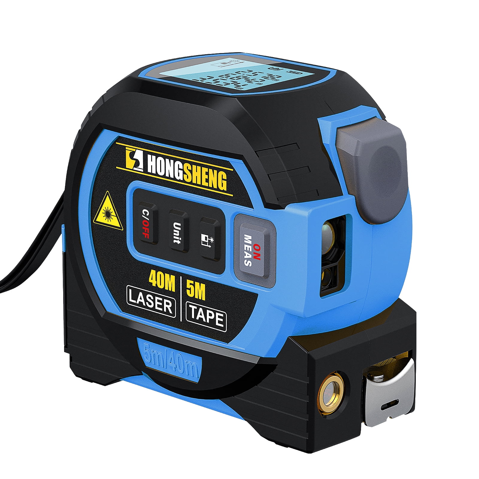 GJX Digital Tape Measure,3 in 1 Laser  Level,LCD Display 130ft/40m Laser Measuring Tool