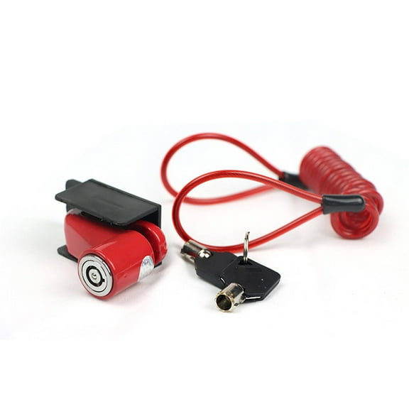 GJX Disc Brake Lock,Enhanced Anti-Theft Design Scooter Lock,Multi-Functional Lock Compatibility High-Strength Long-lasting Material Motorcycle Lock,Red