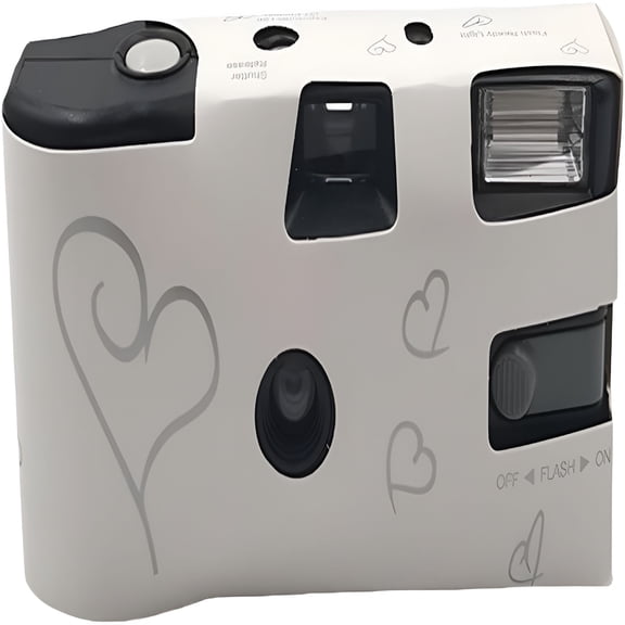 GJX Disposable Camera for Wedding,35Mm Single Use with Built-In Flash,27 Exposures for Weddings Parties,Retro Color Film