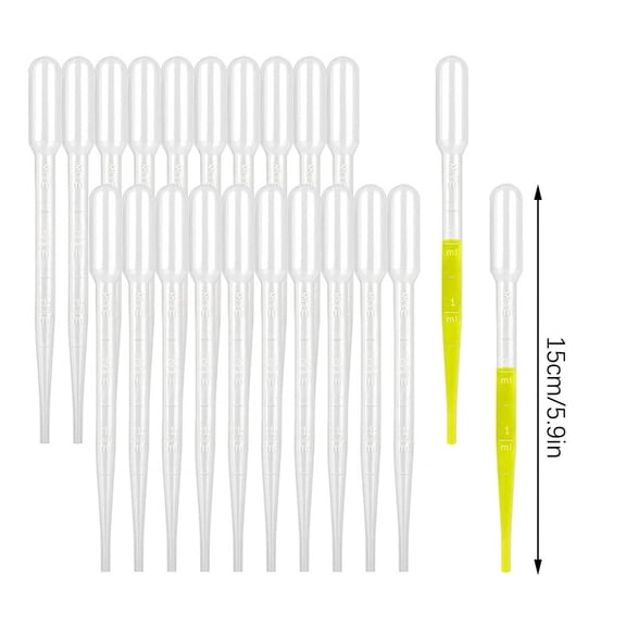 GJX Disposable Plastic Graduated Pipettes,0.06Oz Transfer Pipettes,Graduated Plastic Dropper for Lab,Essential Oils,Crafts,Food&Scientific Experiments,100-Pack