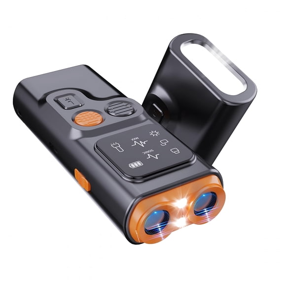 GJX Dog Bark Deterrent Devices,Clicker Dog Training Device,Anti Barking Device for Dogs Indoor Outside Handheld Ultrasonic 32Ft with Flashlight Dog Training Tool Rechargeable