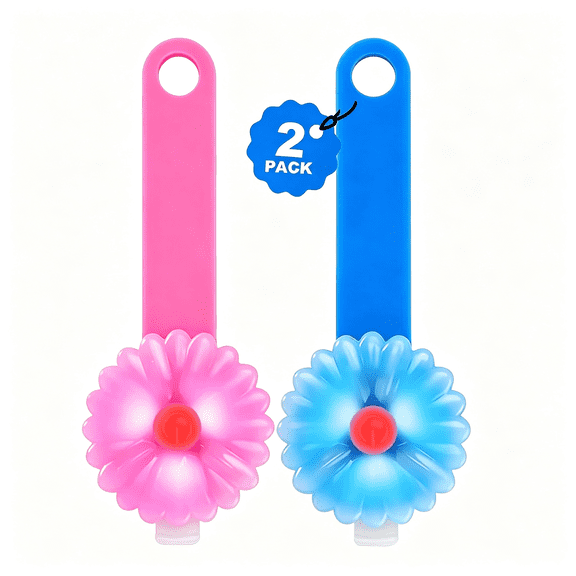 GJX Dog Collar Light,2Pcs Dog Safety Lights for Night Walking,Usb-C Rechargeable Dog Light Clip-On Led for Kids' Backpacks,Dogs,Runners,Joggers,Cyclists,Camping&Hiking Pink&Blue