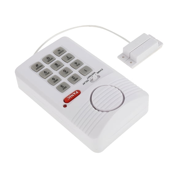 GJX Door And Window Alarms System Wireless with Panic Button Keypad 110 Db Loud Smart Home Security Alarm System Window Alarms for Home Security