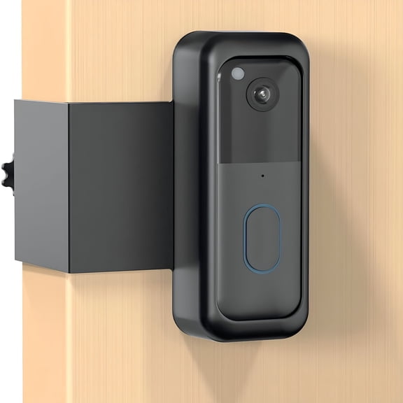 GJX Doorbell Mount,Anti-Theft Video Door Mount Bracket No Drilling,Not Block Motion Sensor,Easy to Install,Fit for Camera (Black)