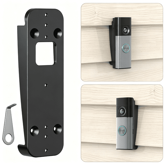 GJX Doorbell Vinyl Siding Mount, for R-Ing Battery Doorbell/Plus/Pro (2026 Newest Model) & Wired Doorbell/Plus/Pro (2Nd/3Rd Gen), Sturdy Angle Mounting Bracket Wedge Kit for 4" Standard Siding