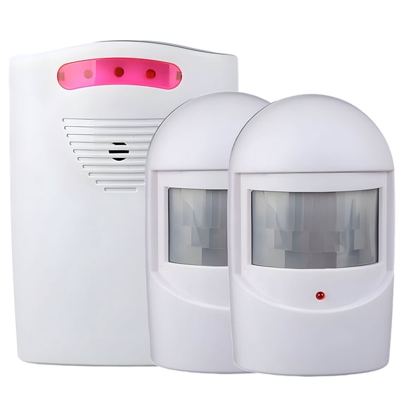 GJX Driveway Alarm,387 Ft Long Range Wireless Driveway Alarm,Outdoor Weather Resistant Motion Detector Alarm with 1 Receiver and 2 Transmitters,Property Protection Alarm System for Home Security