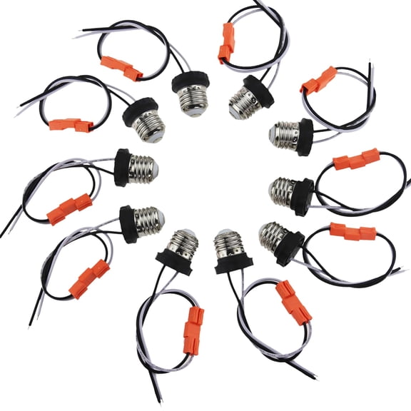 GJX E26 Socket Adapter Medium Edison Base Male Screw in Light Bulb Socket Pigtail for Led Ceiling Lights Downlight Pack of 5 (B 10pcs)