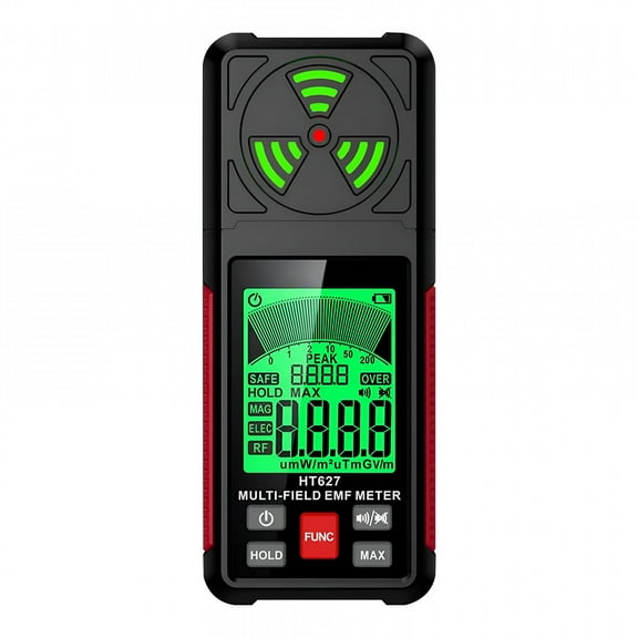 GJX EMF Meter 3-in-1 Portable Electromagnetic Field Radiation Detector for EF RF WiFi Suitable for Home Office EMF Inspections