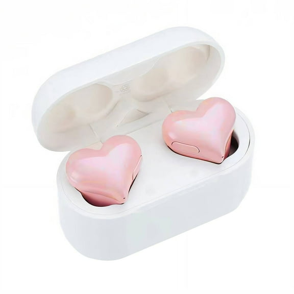 GJX Ear Buds Noise Cancel Wireless Earbuds Headphones Clear Calls Headphones Wireless Pink