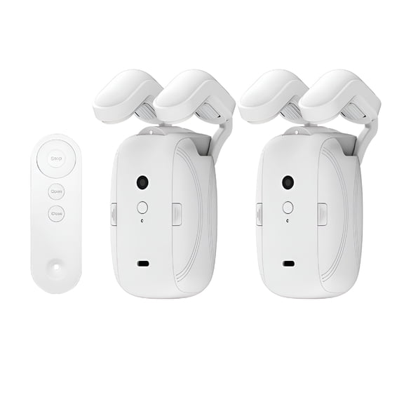 GJX Electric Curtain Opener with Remote Control Roman Rod/TU-rail,2PC TU,Automatic Curtain Opener for Efficient Home Automation and Smart Window Treatments