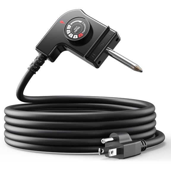 GJX Electric Skillet Cord Replacement for Hamilton Beach,Chefman,Crux,Presto,Bella,Cuisinart Fondue Pot,George Foreman,Thermostat Control Power Cable for Grill/Griddle/Smoker