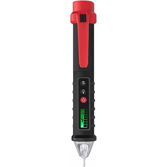 GJX Electrical Tester Pen Digital AC/DC Voltage Detector Non Contact Power Cable Testing Electric Compact Pen Black Test Pencil
