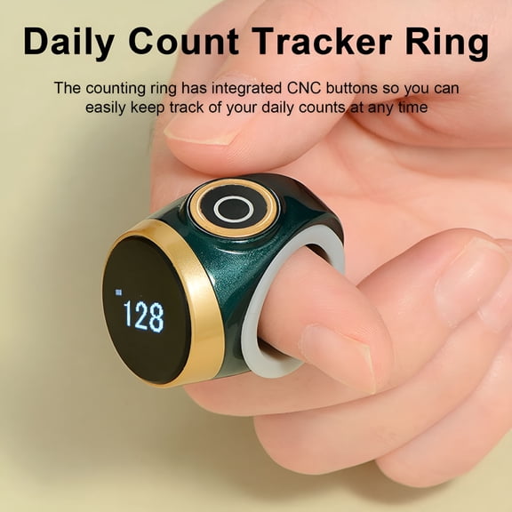GJX Electronic Smart Tally Counter Waterproof Adjustable Digital Display Rechargeable Reminder Finger Counter