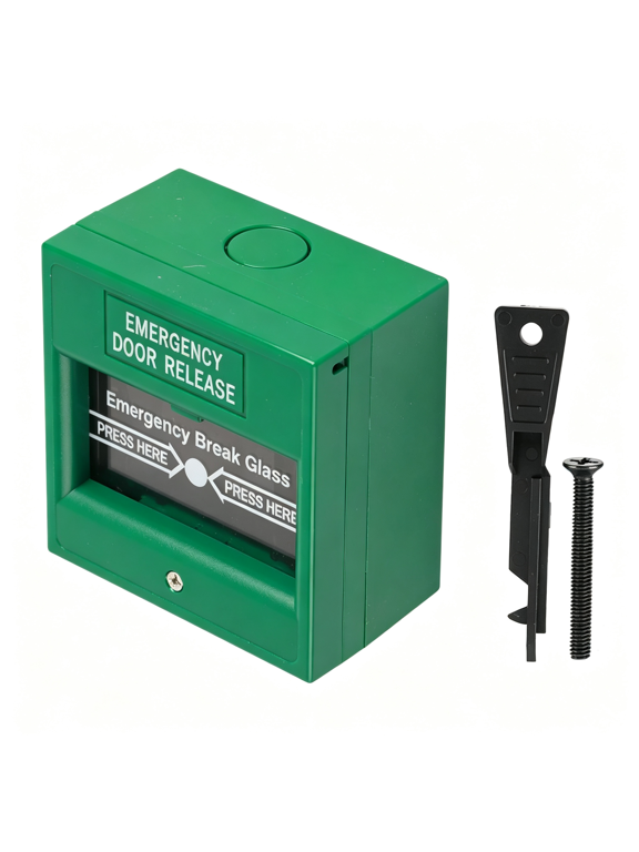 Emergency Exit Release Button,Resettable Break Glass Fire Door Button Alarm Switch,Control Access Suitable for Home Factory Hotel Security Panic Exit Device