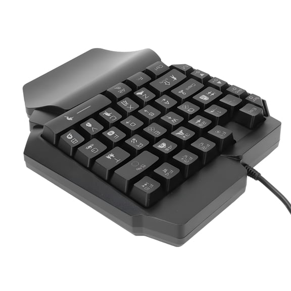 GJX Ergonomic One-Handed Keyboard,Usb Wired,Rgb Backlit for Gaming Comfort,Quick Response,One Handed Keyboard