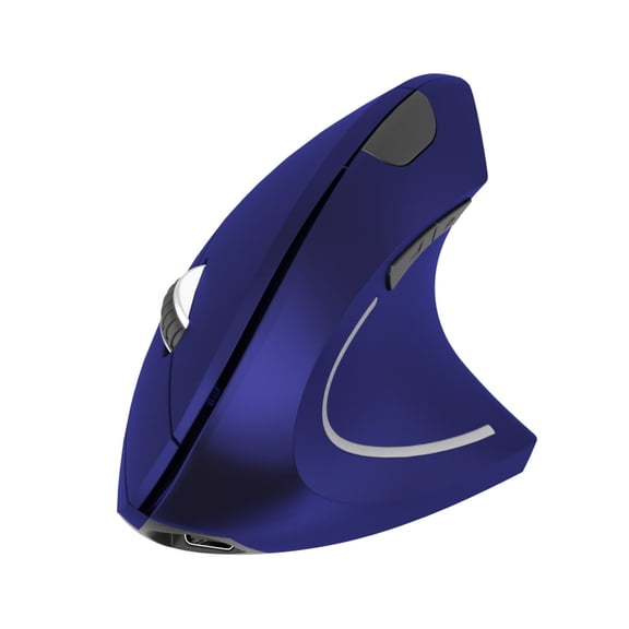 GJX Ergonomic Vertical Wireless Mouse Stylish Rechargeable 2.4G Optical Mice Cordless Mouse with Usb Receiver, 800/1200 /1600 Dpi, 5 Buttons for Laptop,Pc,Mac,Computer (Blue)