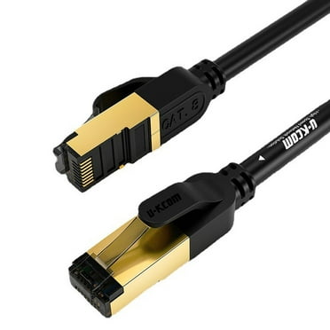 GJX Ethernet Cable Solid Copper Conductor Ethernet Cable 25 Ft Anti Jamming Internet Cable