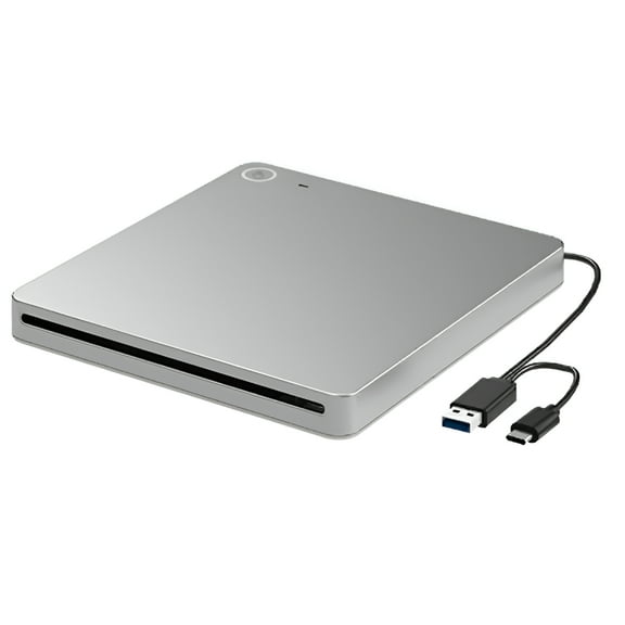 GJX External 3D Blu-Ray Dvd Drive,Usb 3.0 and Type-C Blu-Ray Cd Dvd Drive Player Ultra-Slim Slot-Loading Cd Dvd Burner Dvd Rom External Drive for Laptop