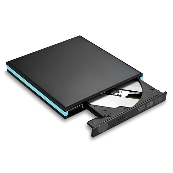 GJX External Blu-Ray Burner USB 3.0 CD DVD Drive Writer Reader, Portable Optical Disc Player for Laptop Desktop