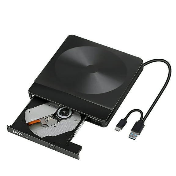 GJX External Blu-Ray DVD Writer, Portable 3D Optical Drive USB CD Burner, Plug and Play for Windows XP 7 8 10 macOS, Laptop Media Player