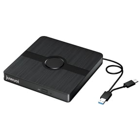 GJX External Blu Ray Drive,Bd Player with Read/Write Capability Portable Blu-Ray Player with Usb 3.0 And Type-C Cd/Dvd Burner 3D Blu-Ray Drive Compatible with Win10 And Mac Os