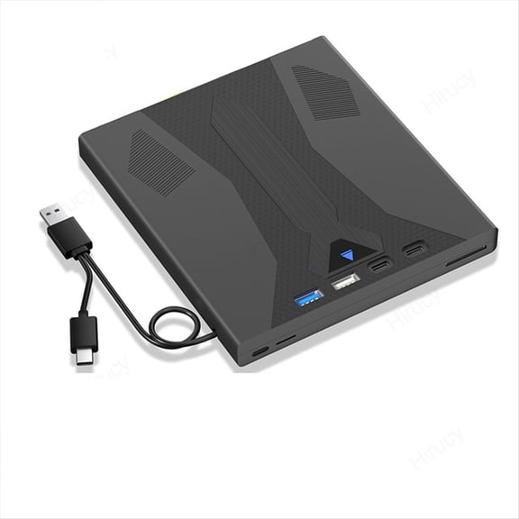GJX External Blu Ray Drive Burner, cd rom external drive for laptop, Support 100G Disc USB 3.0 and Type-C DVD/CD/BD Player, 3D Optical Bluray for Laptop