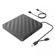 GJX External Blu-ray Drive USB3.0 Type-C Multifunction BD-Combo Optical Drive CD DVD Burner Player, Portable and Lightweight