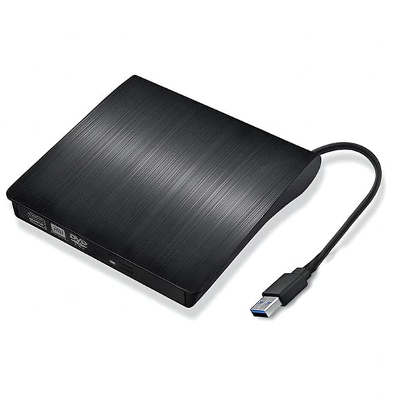 GJX External CD DVD Drive,USB 3.0 and Type-C CD DVD Disc Reader Writer Burner Player,Slim and Portable CD DVD +/-RW Optical Drive for PC Laptop Desktop Mac Windows Linux OS