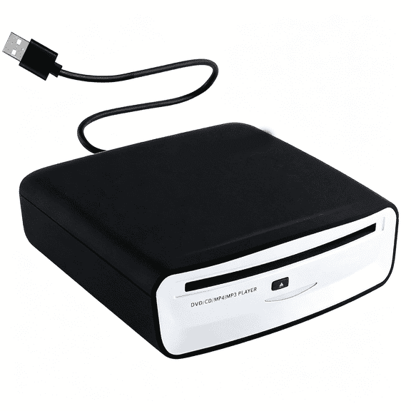 GJX External Car Universal CD Player, Vehicle External USB CD Player for Car Android Navigation - Plug and Play