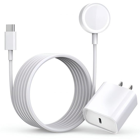 GJX Fast Charger for Apple Watch Charger,Usb C 20W Iphone Watch Charger Plug Adapter&Long 6.6Ft Iwatch Portable Wireless Fast Charging Cable Cord Compatible with Apple Watch