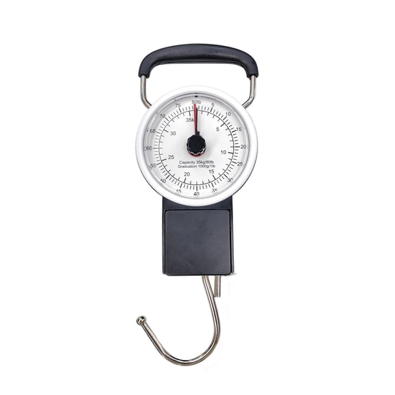GJX Fishing Hanging Scale,80 Lbs Fish Weight Analog Spring Hook Crane Scale Kit with Tape Measure & Non-Slip Large H&Le,Portable Gear Equipment Accessory for Farm Kitchen Luggage Weighting
