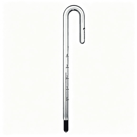 GJX Fishtank Thermometer for Fish Turtles Aquatic Type Long Cane-Shape Liquid-In-Glass Measuring Meter Water Thermometer,8Mm