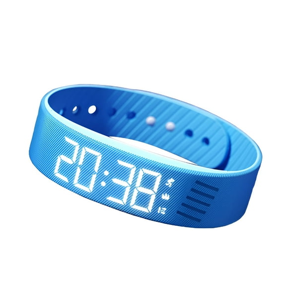 GJX Fitness Tracker Bracelet Watch,Pedometer for Walking Running,Non-Bluetooth Waterproof and Step Tracker Watch for Women and Men,Digital Step Counter Calorie Counter(Blue)