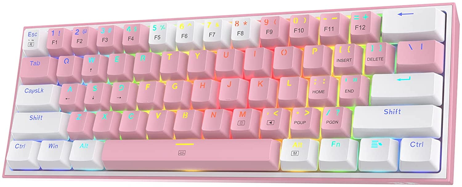GJX Fizz 60% Wired RGB Gaming Keyboard, 61 Keys Compact Mechanical ...