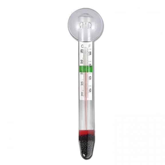 GJX Floating Aquarium Thermometer-Easy to Read-Temperature Gauge with Optional Suction Cup&Removable Mount-Safe for Freshwater&Saltwater Tanks-Multicolor,4.25 Inches