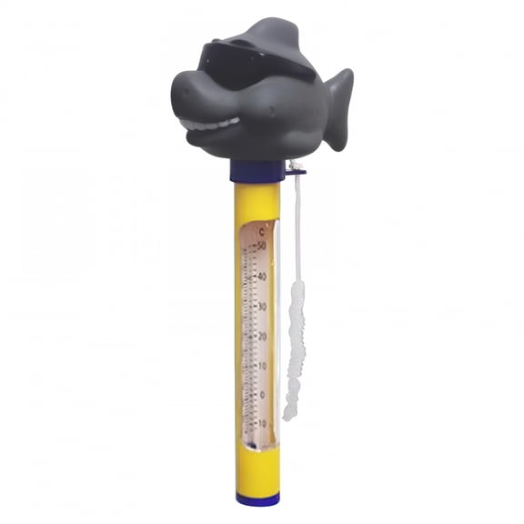 GJX Floating Pool Thermometer,Large Display with String Easy to Read,Shatter Resistant,for Outdoor & Indoor Swimming Pools,Spas,Hot Tubs & Aquariums (Shark)