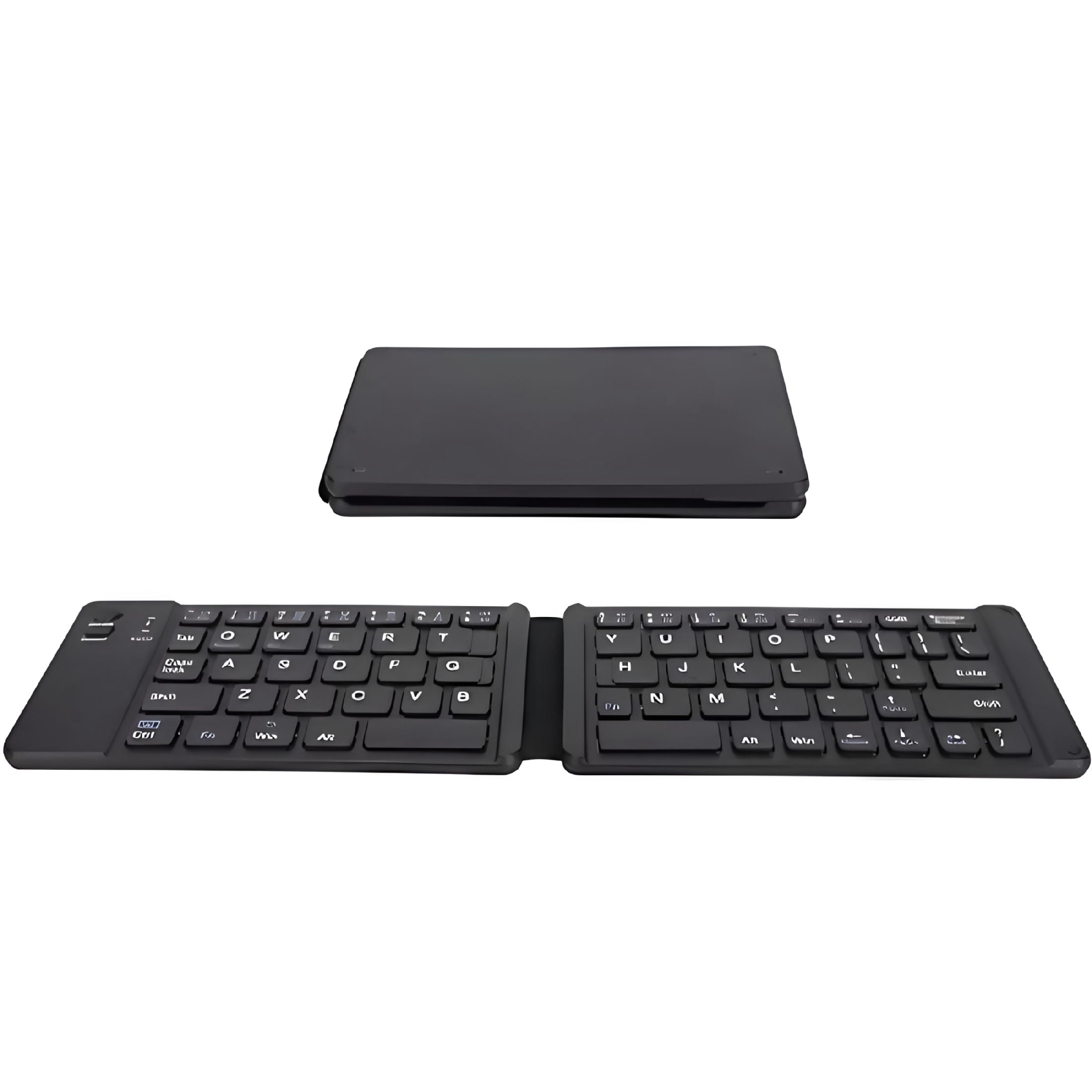 GJX Foldable Bluetooth Keyboard - Portable Wireless Rechargeable Ultra-thin Quiet Keyboard with Compact Folding Design and Built-in Battery,Universal for Tablets,Smartphones,Laptops