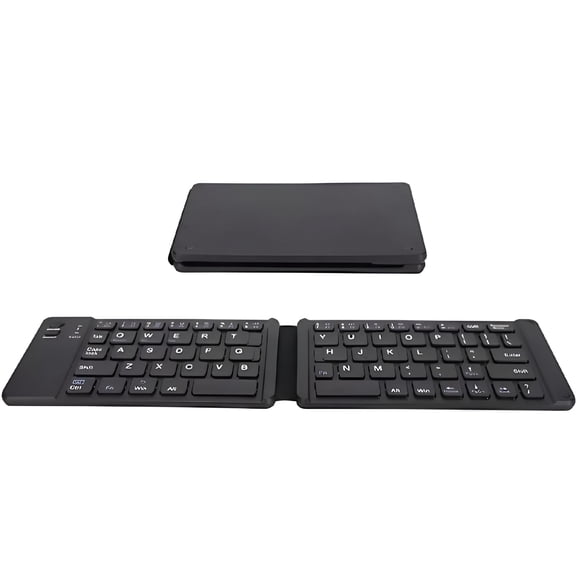 GJX Foldable Bluetooth Keyboard - Portable Wireless Rechargeable Ultra-thin Quiet Keyboard with Compact Folding Design and Built-in Battery,Universal for Tablets,Smartphones,Laptops
