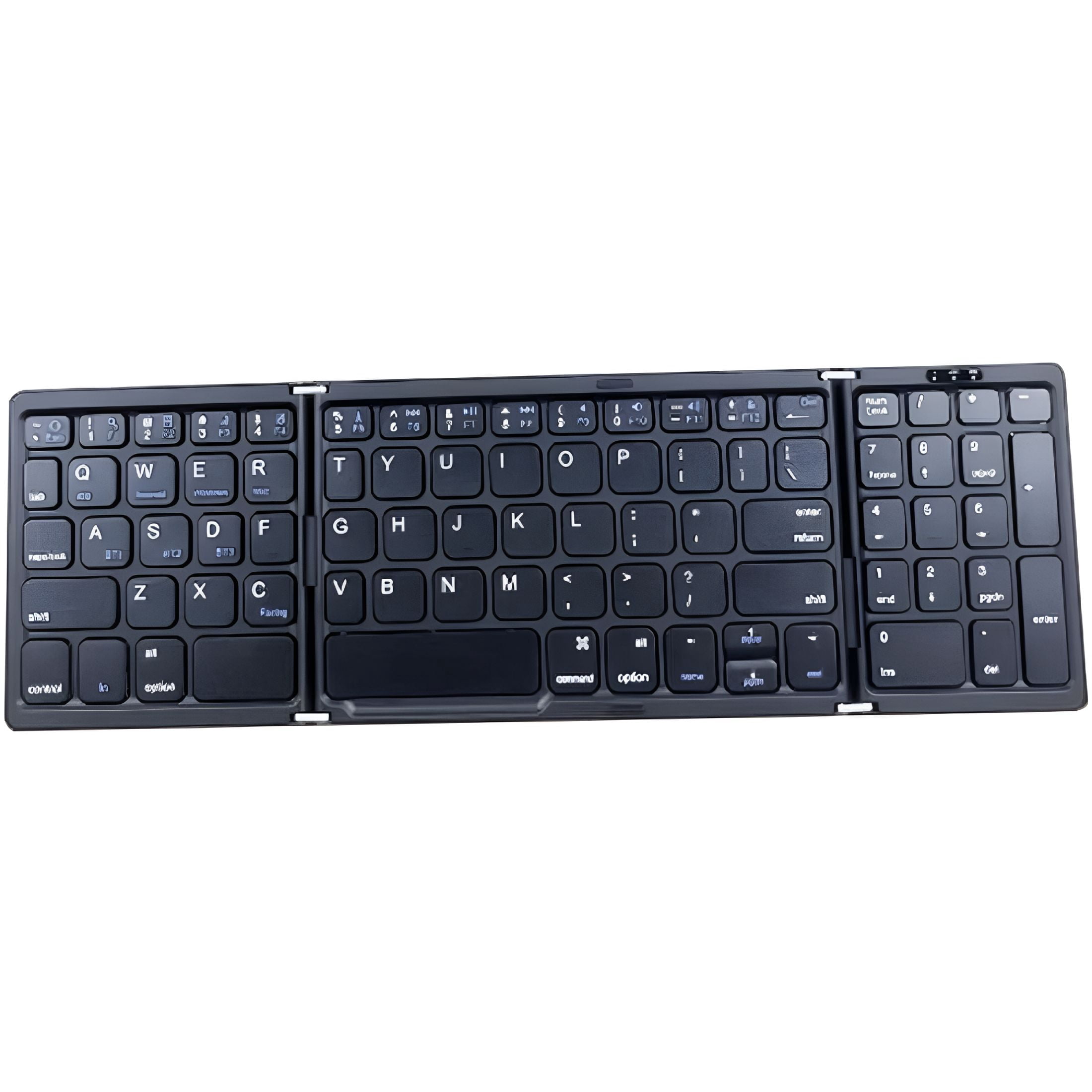 GJX Foldable Bluetooth Keyboard,USB Rechargeable Wireless Keyboard for IOS,Android,PC Laptop Smartphone-Black,foldable bluetooth keyboard